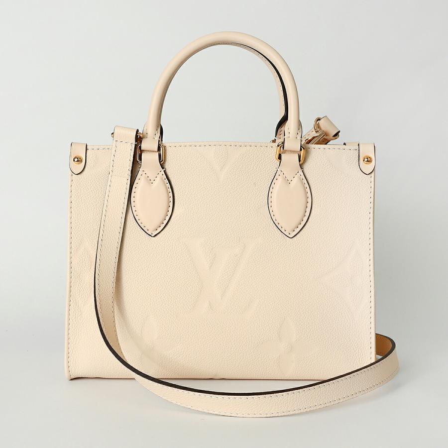 LOUIS VUITTON モノグラムアンプラント　レザーバッグ　オフホワイト♡ LOUIS VUITTON - ルイヴィトン オンザゴーMM モノグラムアンプラント