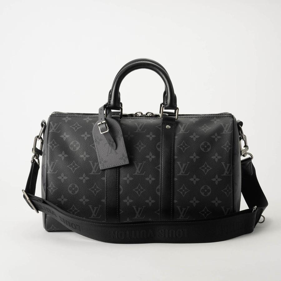 並行輸入 ルイヴィトン ショルダーバッグ Louis Vuitton モノグラム・エクリプス キーポル・バンドリエール 35 M46655 メンズ ブラック 黒 グレー | LOUIS VUITTON