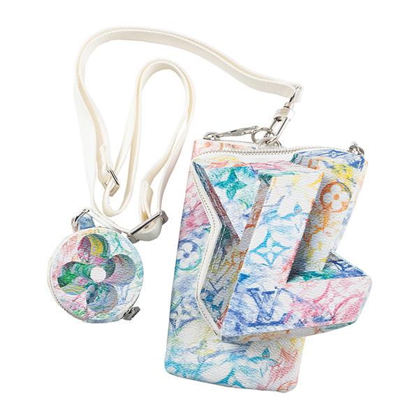 並行輸入 ルイヴィトン ポーチ Louis Vuitton モノグラム・パステル カラーズ LV BLOCK M57277ユニセックス ホワイト 白 | LOUIS VUITTON