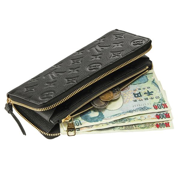 並行輸入 ルイヴィトン 長財布(ラウンドファスナー) Louis Vuitton モノグラム・アンプラント ポルトフォイユ クレマンス M60171レディース ブラック 黒 | LOUIS VUITTON | 05
