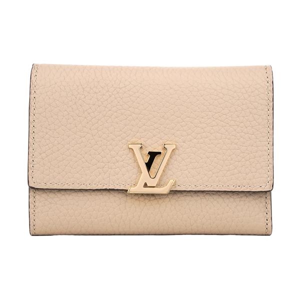 並行輸入 ルイヴィトン 2つ折り財布 Louis Vuitton トリヨン ポルトフォイユ・カプシーヌ コンパクト S M62159レディース ベージュ | LOUIS VUITTON