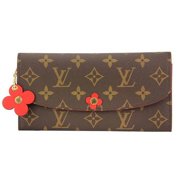 並行輸入 ルイヴィトン 長財布 ポルトフォイユ・エミリー M62941 ブラウン/ポピーレッド 赤 爆買 | LOUIS VUITTON