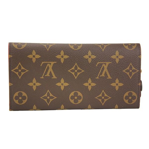 並行輸入 ルイヴィトン 長財布 ポルトフォイユ・エミリー M62941 ブラウン/ポピーレッド 赤 爆買 | LOUIS VUITTON | 01