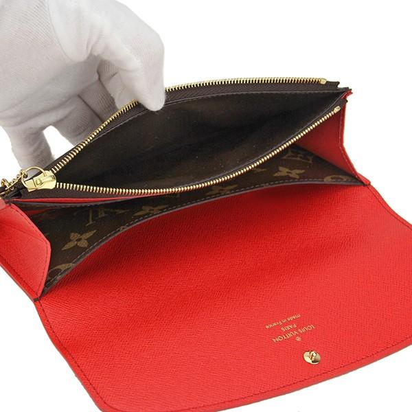並行輸入 ルイヴィトン 長財布 ポルトフォイユ・エミリー M62941 ブラウン/ポピーレッド 赤 爆買 | LOUIS VUITTON | 04
