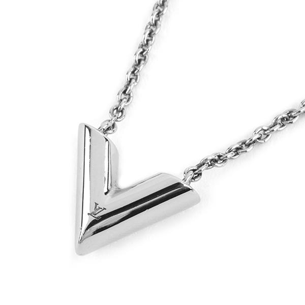 並行輸入 ルイヴィトン ネックレス Louis Vuitton モノグラム LV ネックレス・エセンシャル V M63197レディース シルバー 銀 | LOUIS VUITTON