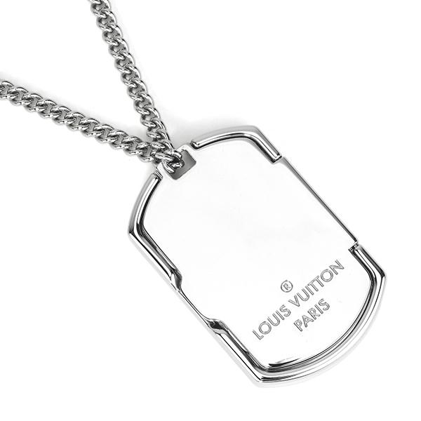 並行輸入 ルイヴィトン ネックレス Louis Vuitton モノグラム・エクリプス コリエ・プラーク M63640メンズ シルバー 銀 | LOUIS VUITTON | 01
