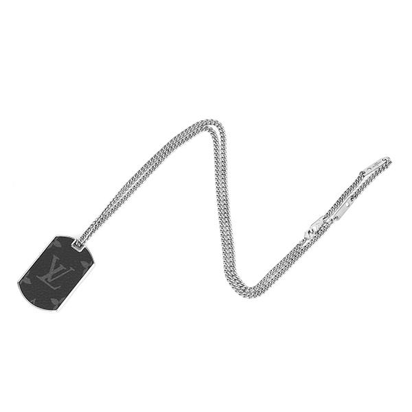 並行輸入 ルイヴィトン ネックレス Louis Vuitton モノグラム・エクリプス コリエ・プラーク M63640メンズ シルバー 銀 | LOUIS VUITTON | 03