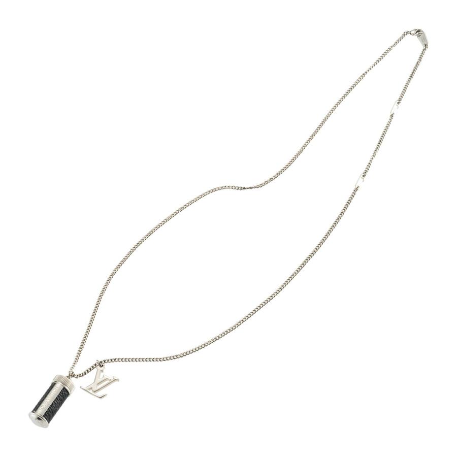 並行輸入 ルイヴィトン ネックレス Louis Vuitton モノグラム・エクリプス ネックレス・チャームズ M63641メンズ ブラック 黒 シルバー 銀 | LOUIS VUITTON | 02