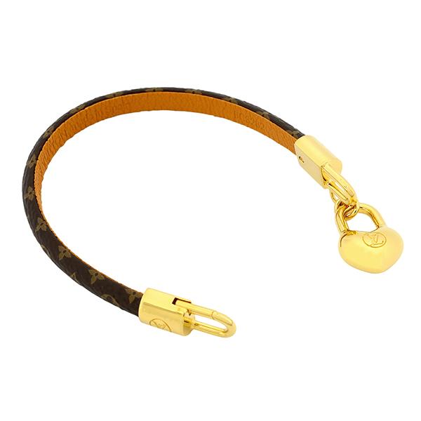 美品☆LOUIS VUITTON☆モノグラム柄ロック付きブレスレット 残少!】SALE Louis Vuitton モノグラムチェーンブレスレット