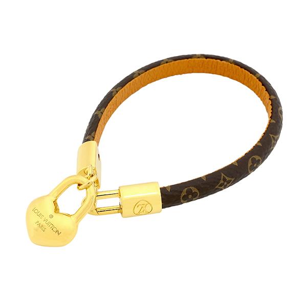 美品☆LOUIS VUITTON☆モノグラム柄ロック付きブレスレット 美品☆LOUIS VUITTON☆モノグラム柄ロック付きブレスレット