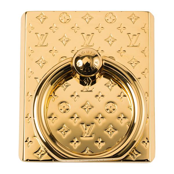 並行輸入 ルイヴィトン  スマホリング ナノグラム M64868 ゴールド 金 爆買 | LOUIS VUITTON