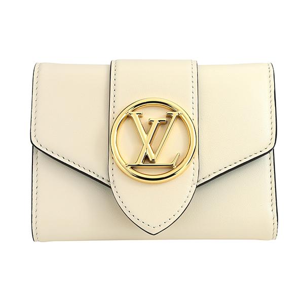 並行輸入 ルイヴィトン 3つ折り財布 Louis Vuitton LV ポンヌフ ポルトフォイユ コンパクト M69176レディース アイボリー | LOUIS VUITTON