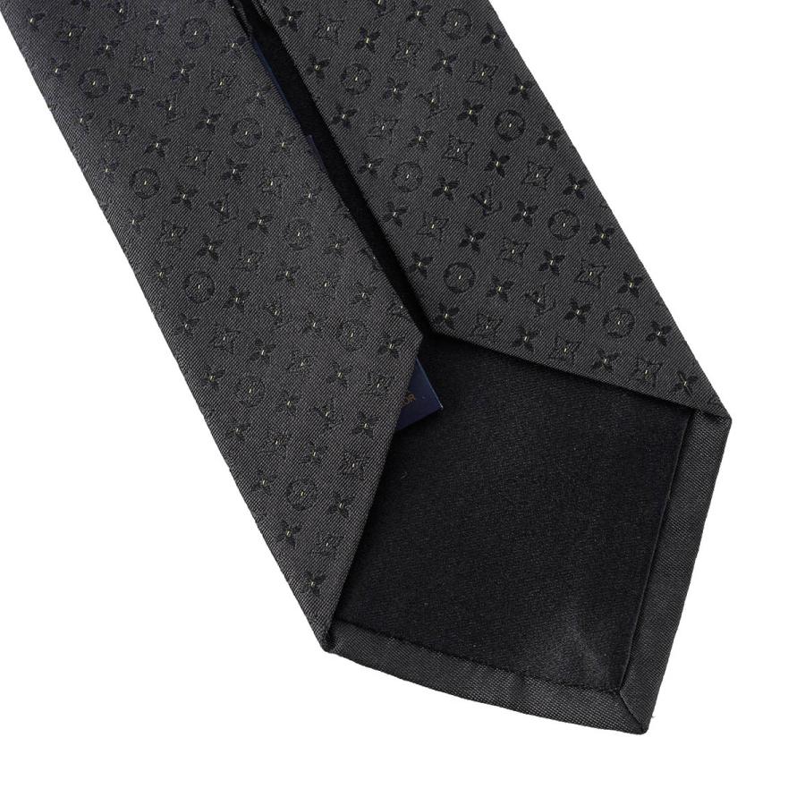 美品 LOUIS VUITTON ルイヴィトン ネクタイ ブラック ジャガード 美品 ルイヴィトン ネクタイ ハイブランド ダミエ柄 光沢