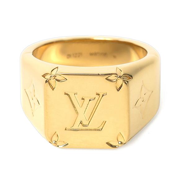 並行輸入 ルイヴィトン リング Louis Vuitton モノグラム シグネットリング モノグラム M80190メンズ ゴールド 金 | LOUIS VUITTON