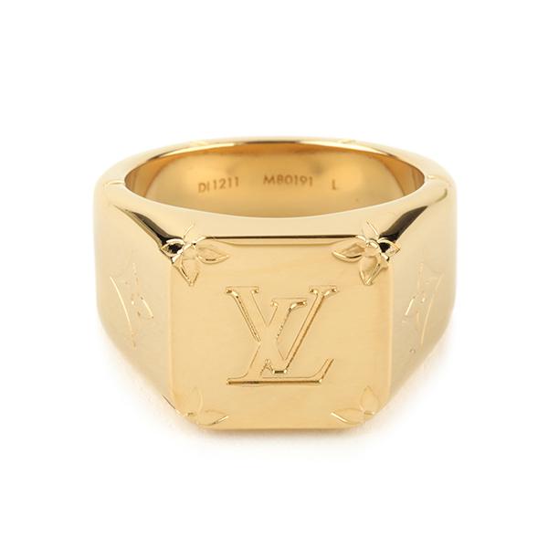 並行輸入 ルイヴィトン リング Louis Vuitton モノグラム シグネットリング L M80191メンズ ゴールド 金 | LOUIS VUITTON