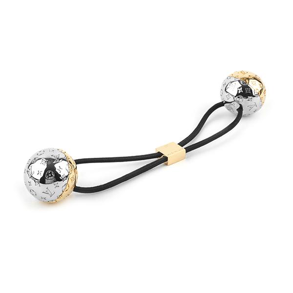 並行輸入 ルイヴィトン ヘアアクセサリー Louis Vuitton ナノグラム プラネット シュシュ・ナノグラムプラネット M80266レディース ゴールド 金 シルバー 銀 | LOUIS VUITTON | 01