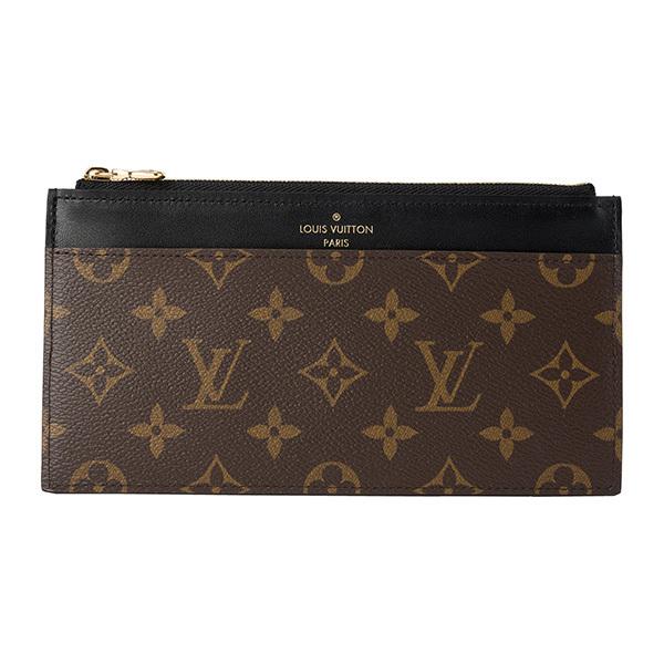 並行輸入 ルイヴィトン ポーチ Louis Vuitton モノグラム スリムパース M80348ユニセックス ブラウン 茶 ブラック | LOUIS VUITTON