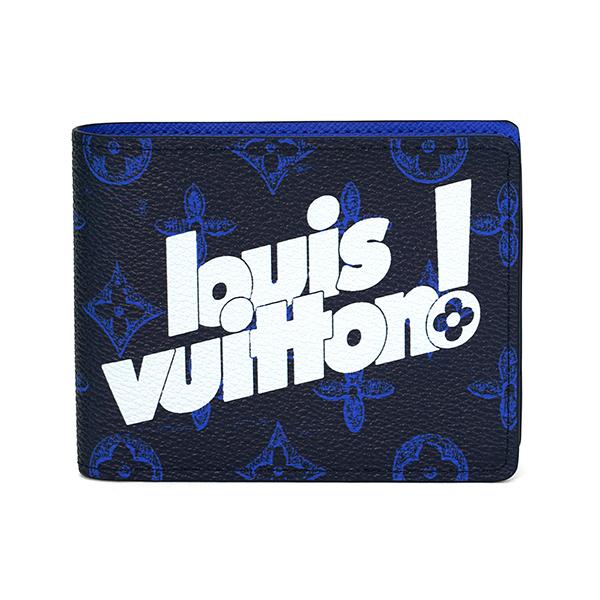 並行輸入 ルイヴィトン 2つ折り財布 Louis Vuitton エブリデイ LV ポルトフォイユ・ミュルティプル M80850メンズ ブルー 青 ホワイト 白 | LOUIS VUITTON