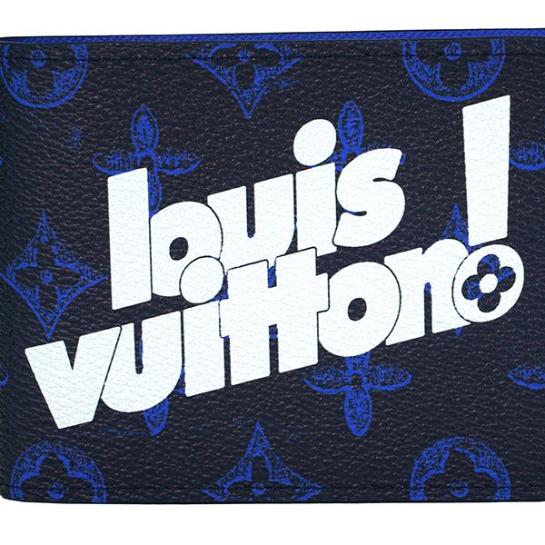 並行輸入 ルイヴィトン 2つ折り財布 Louis Vuitton エブリデイ LV ポルトフォイユ・ミュルティプル M80850メンズ ブルー 青 ホワイト 白 | LOUIS VUITTON | 06