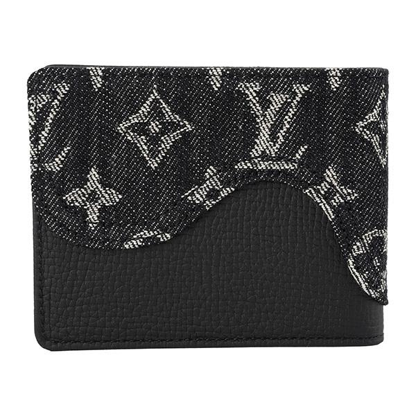 並行輸入 ルイヴィトン 2つ折り財布 Louis Vuitton モノグラム・デニム ポルトフォイユ・スレンダー M81020メンズ ブラック 黒 | LOUIS VUITTON | 01