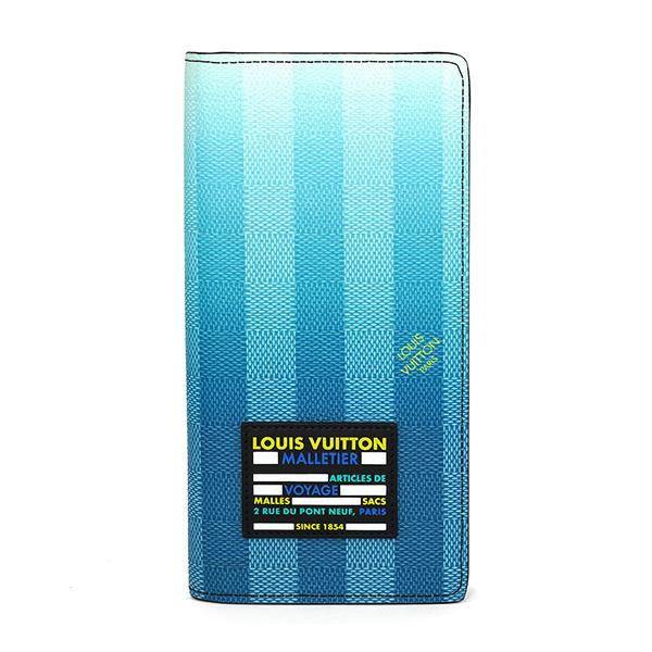 並行輸入 ルイヴィトン 長財布 Louis Vuitton ダミエ・ストライプ ポルトフォイユ・ブラザ M81318ユニセックス ブルー | LOUIS VUITTON