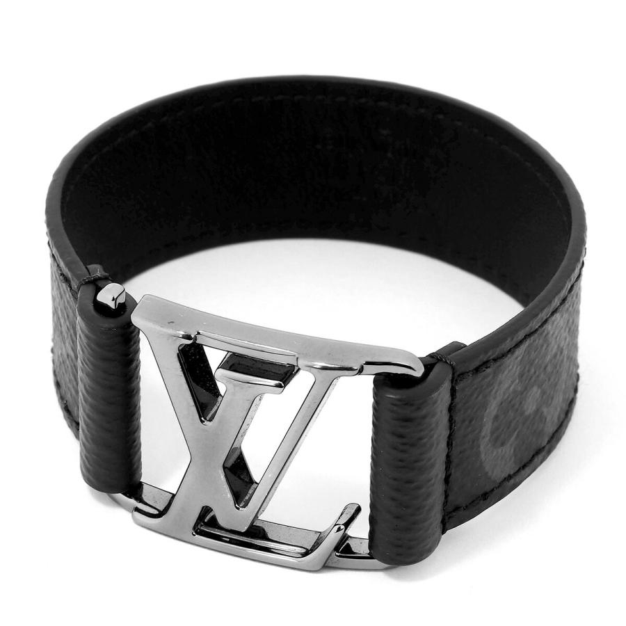 並行輸入 ルイヴィトン ブレスレット Louis Vuitton モノグラム・エクリプス ブレスレット・ホッケンハイム M8151Eメンズ ブラック 黒 シルバー 銀 | LOUIS VUITTON | 01