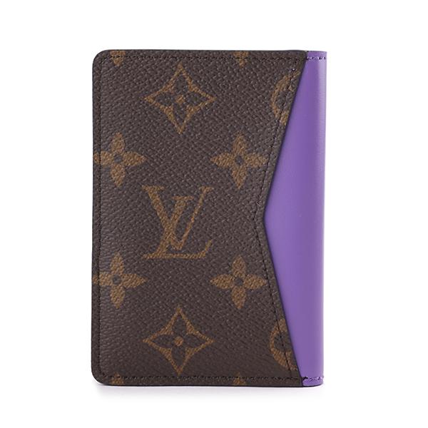 並行輸入 ルイヴィトン カードケース Louis Vuitton モノグラム マカサー オーガナイザー・ドゥ ポッシュ M81535ユニセックス ブラウン 茶 パープル 紫 | LOUIS VUITTON | 01