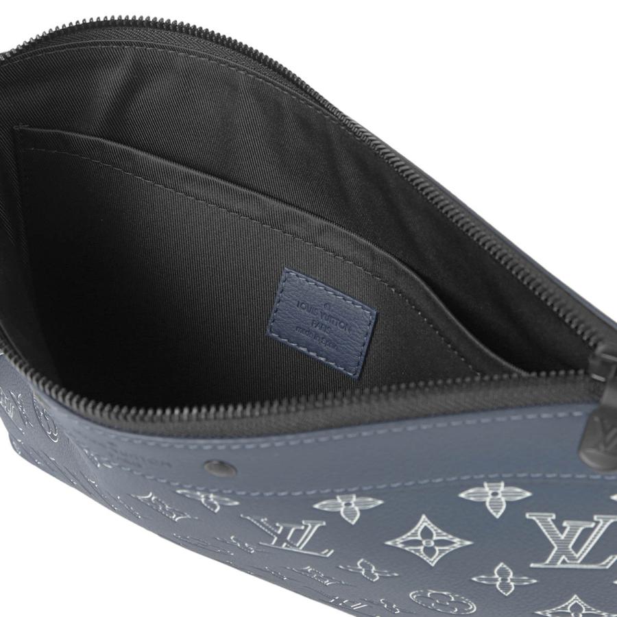 並行輸入 ルイヴィトン クラッチ セカンドバッグ Louis Vuitton モノグラム・シャドウ ポシェット・トゥ・ゴー M83382メンズ ネイビー ホワイト 白 | LOUIS VUITTON | 05