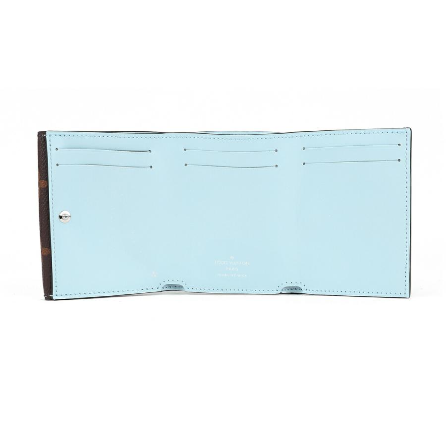 並行輸入 ルイヴィトン 3つ折り財布 Louis Vuitton モノグラム PORTEFEUILLE CELESTE M83647レディース ブラウン 茶 ライトブルー | LOUIS VUITTON | 04