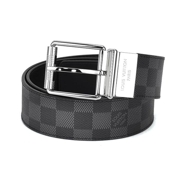 並行輸入 ルイヴィトン ベルト Louis Vuitton ダミエ・グラフィット サンチュール・ダミエプリント 40MM M9156Vメンズ グレー ブラック | LOUIS VUITTON