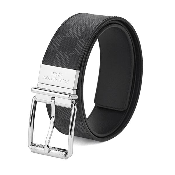 並行輸入 ルイヴィトン ベルト Louis Vuitton ダミエ・グラフィット サンチュール・ダミエプリント 40MM M9156Vメンズ グレー ブラック | LOUIS VUITTON | 01