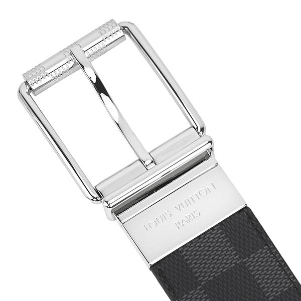 並行輸入 ルイヴィトン ベルト Louis Vuitton ダミエ・グラフィット サンチュール・ダミエプリント 40MM M9156Vメンズ グレー ブラック | LOUIS VUITTON | 02
