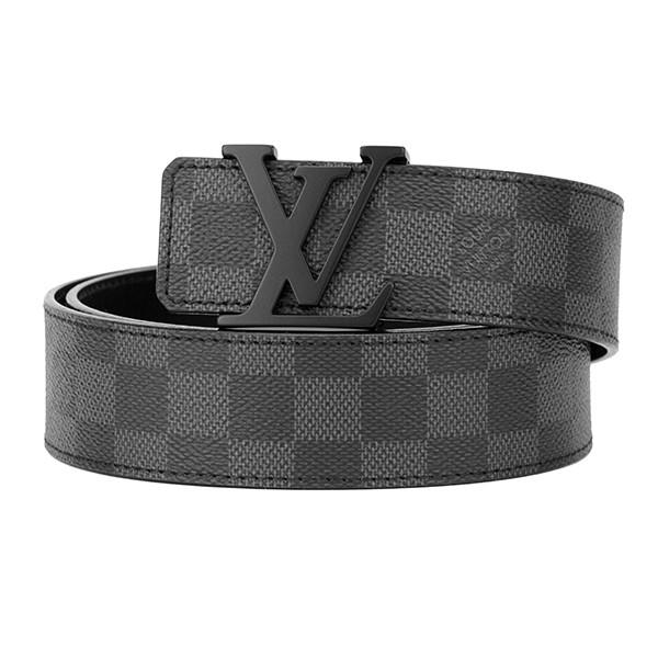 並行輸入 ルイヴィトン ベルト サンチュール・LV イニシアル 40MM M9808V ブラック 黒/グレー 爆買 | LOUIS VUITTON
