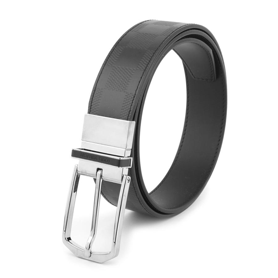 並行輸入 ルイヴィトン ベルト Louis Vuitton ダミエ・アンフィニ サンチュール・スレンダー 35MM リバーシブル M9906Tメンズ ブラック 黒 | LOUIS VUITTON | 01