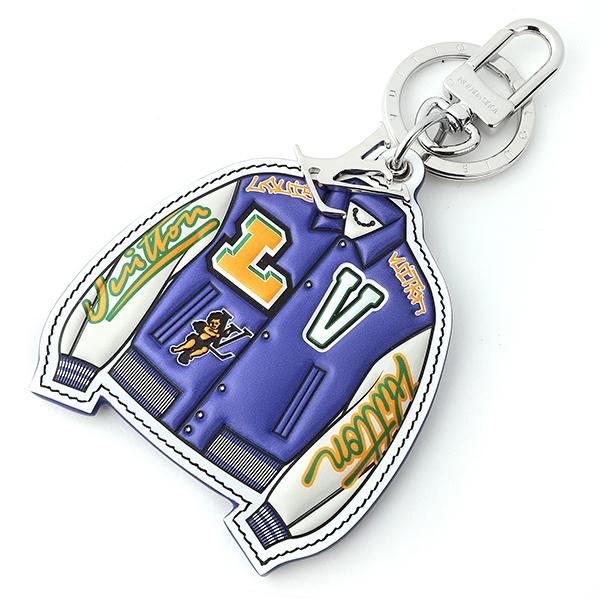 並行輸入 ルイヴィトン キーホルダー Louis Vuitton LV VARSITY JACKET キーホルダー MP3385レディース パープル マルチ | LOUIS VUITTON