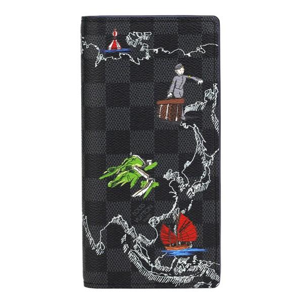 並行輸入 ルイヴィトン  長財布 ダミエ・グラフィット マップ S N40202 グレー 爆買 | LOUIS VUITTON