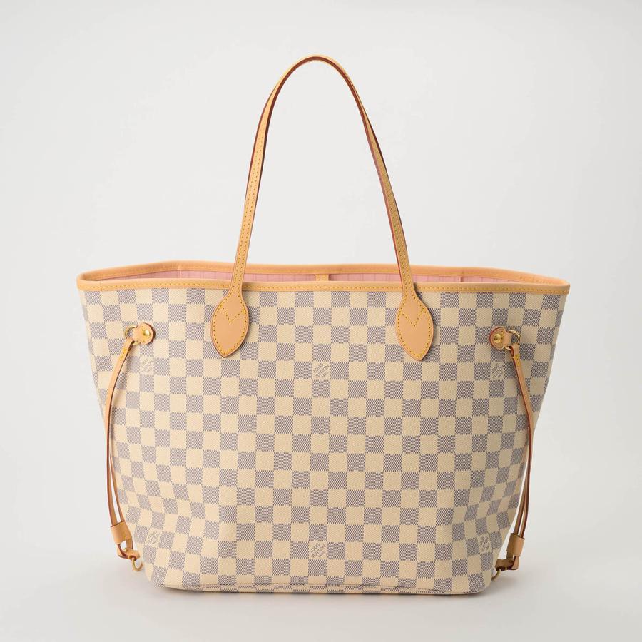 並行輸入 ルイヴィトン トートバッグ Louis Vuitton ダミエ・アズール ネヴァーフル MM N40603 レディース ホワイト系 白 ピンク | LOUIS VUITTON
