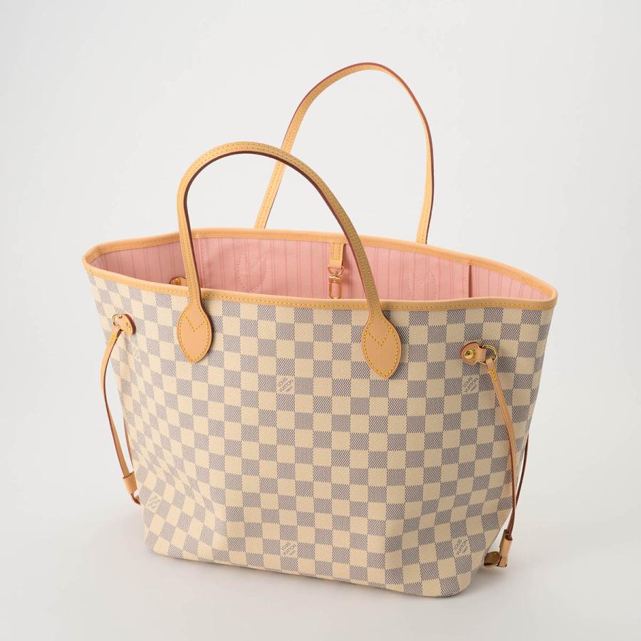 並行輸入 ルイヴィトン トートバッグ Louis Vuitton ダミエ・アズール ネヴァーフル MM N40603 レディース ホワイト系 白 ピンク | LOUIS VUITTON | 03