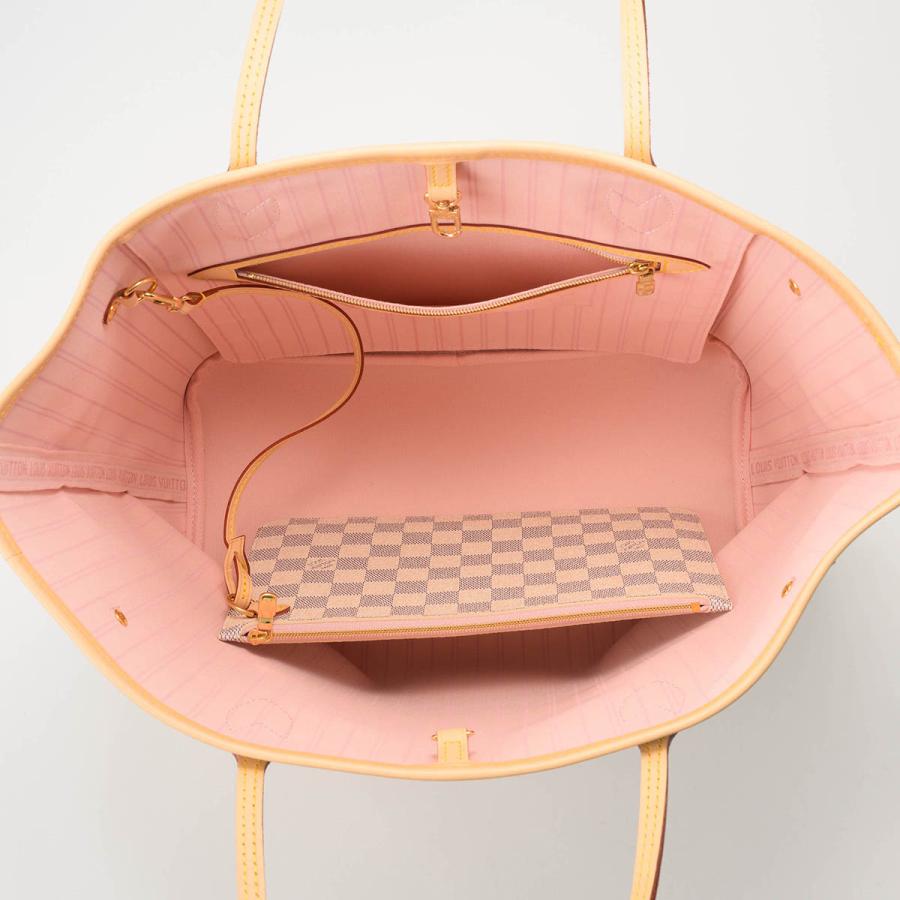 並行輸入 ルイヴィトン トートバッグ Louis Vuitton ダミエ・アズール ネヴァーフル MM N40603 レディース ホワイト系 白 ピンク | LOUIS VUITTON | 04
