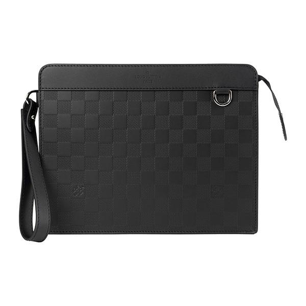 並行輸入 ルイヴィトン クラッチ セカンドバッグ Louis Vuitton ダミエ・アンフィニ スタンド・ポーチ N60450メンズ ブラック 黒 | LOUIS VUITTON