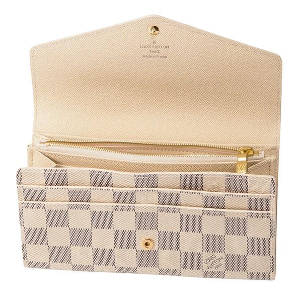 並行輸入 ルイヴィトン 長財布 Louis Vuitton ダミエ・アズール ポルトフォイユ サラ N63208レディース オフホワイト | LOUIS VUITTON | 03