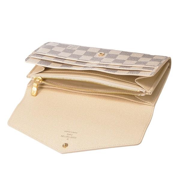 並行輸入 ルイヴィトン 長財布 Louis Vuitton ダミエ・アズール ポルトフォイユ サラ N63208レディース オフホワイト | LOUIS VUITTON | 04