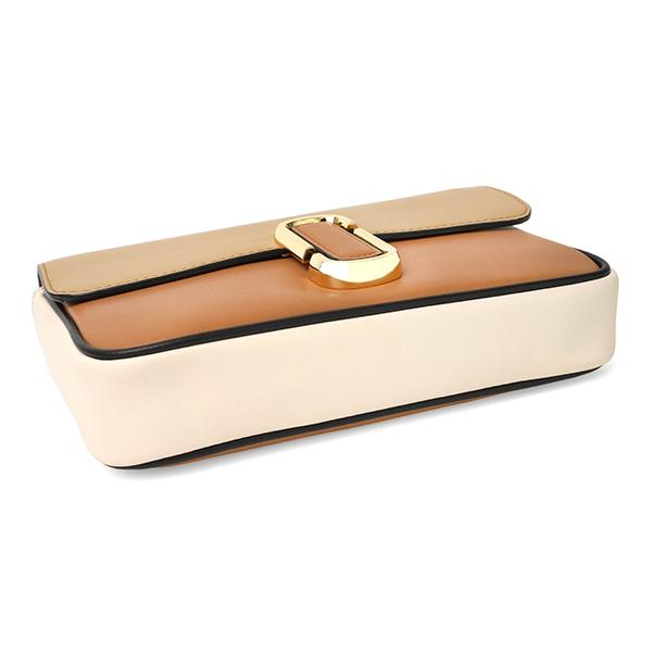 良品　マークジェイコブス ショルダーバッグ  茶  白  黒  金 MARC JACOBS - 良品 マークジェイコブス ショルダーバッグ 茶 白 黒 金