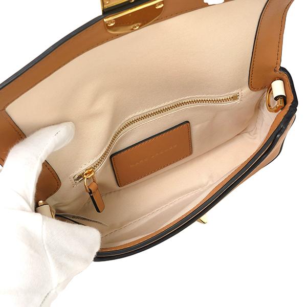 良品　マークジェイコブス ショルダーバッグ  茶  白  黒  金 MARC JACOBS - 良品 マークジェイコブス ショルダーバッグ 茶 白 黒 金