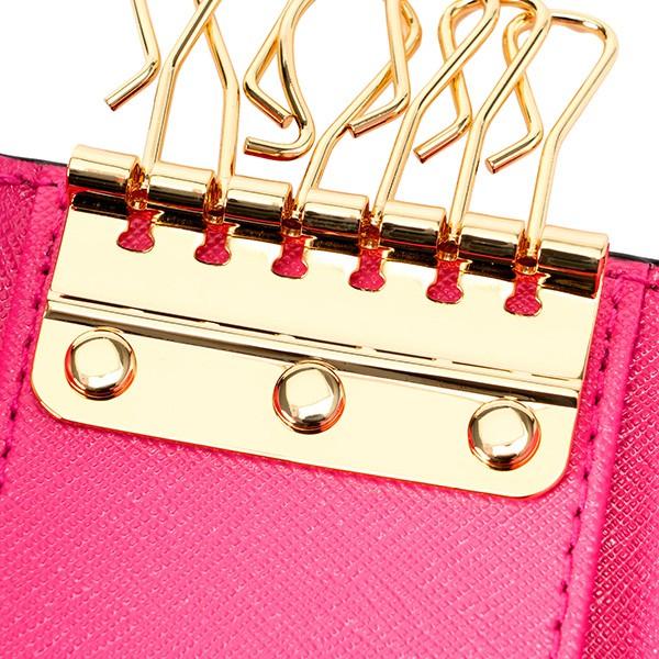 新品未使用 Marc Jacobs キーケース ピンク 未使用級✨マークジェイコブス 6連キーケース バイカラー ピンク