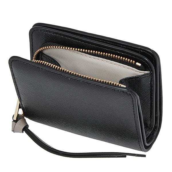 並行輸入 マークジェイコブス 2つ折り財布 MARC JACOBS ザ スナップショット M0013360 136レディース ホワイト 白 ブラック 黒 | MARC JACOBS | 03