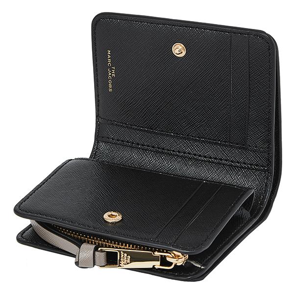 並行輸入 マークジェイコブス 2つ折り財布 MARC JACOBS ザ スナップショット M0013360 136レディース ホワイト 白 ブラック 黒 | MARC JACOBS | 04