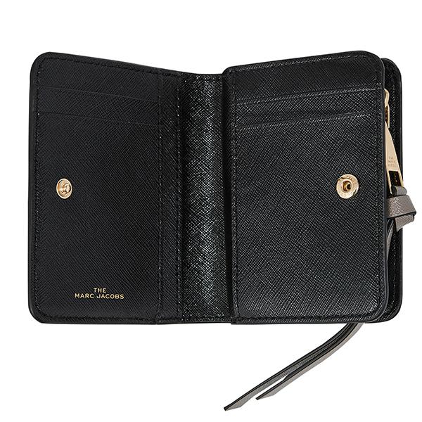 並行輸入 マークジェイコブス 2つ折り財布 MARC JACOBS ザ スナップショット M0013360 136レディース ホワイト 白 ブラック 黒 | MARC JACOBS | 06