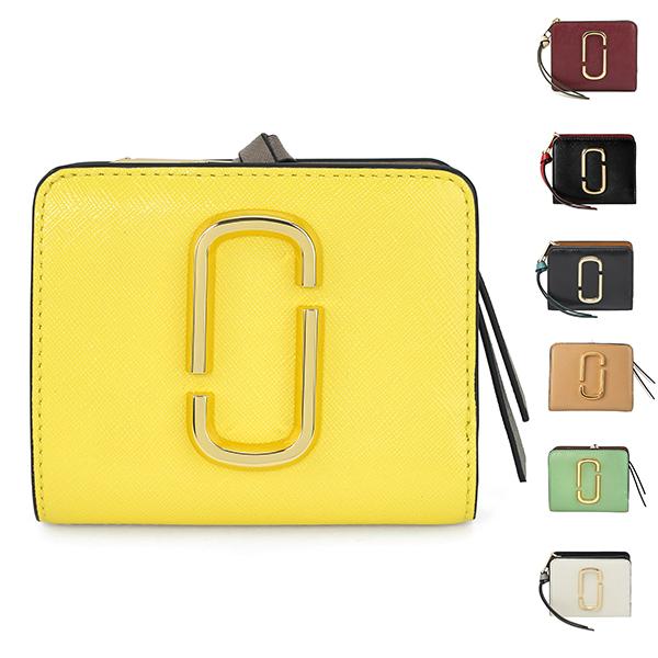 並行輸入 マークジェイコブス 2つ折り財布 MARC JACOBS スナップショット M0013360 745レディース イエロー 黄 ライトベージュ | MARC JACOBS