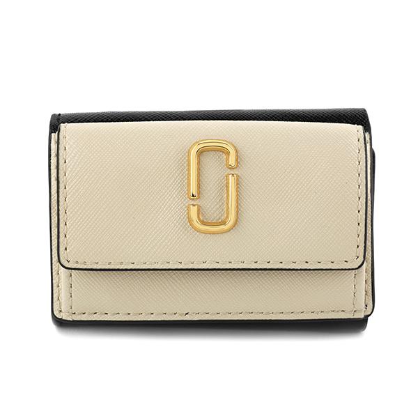 並行輸入 マークジェイコブス 3つ折り財布 MARC JACOBS ザ スナップショット M0013597 136レディース アイボリー | MARC JACOBS